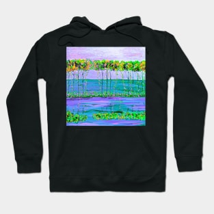 Spring Tree  Reflections Oil Painting Hoodie